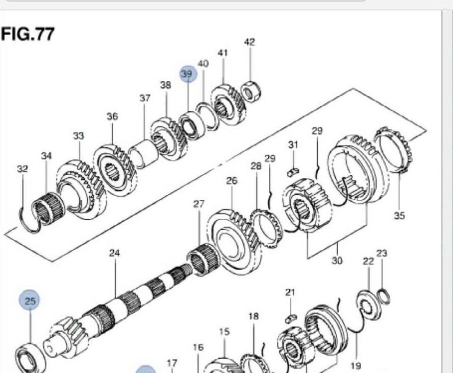 NEW GENUINE Suzuki ALTO 2009-2016 Gearbox Bearing Bearings Service Kit Set of 2