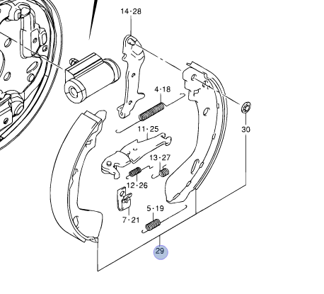 NEW Genuine Suzuki SWIFT 1.2 2011-2017 Rear Brake Shoe Kit Set 53200-68L01