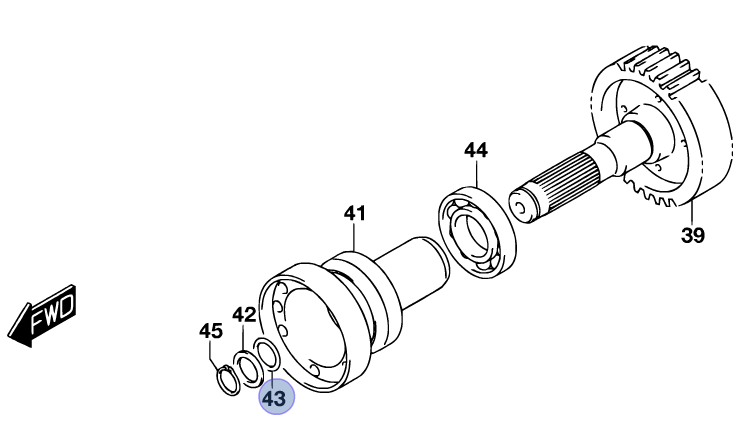 NEWGenuine Suzuki VITARA GV 2005-15 Transfer Box FRONT PROP Oil Seal 09280-24010