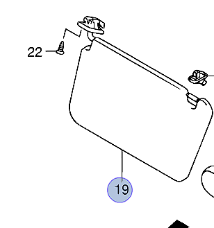 NEW Genuine Suzuki IGNIS LEFT HAND DRIVE Left hand SunVisor 84802-86G10-6GS