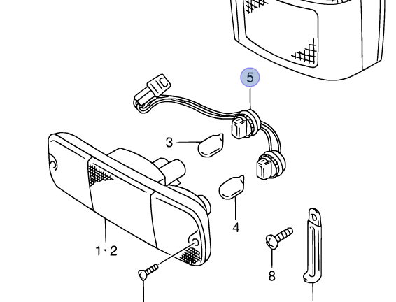 NEW Genuine Suzuki 1998-05 REAR LIGHT WIRE LOOM BULB HOLDER Brake 35658-65D20