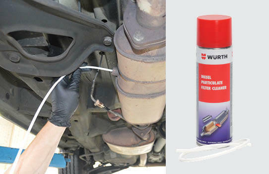 NEW GENUINE WURTH DPF DIESEL PARTICULATE FILTER CLEANER 400ML SPRAY HOSE