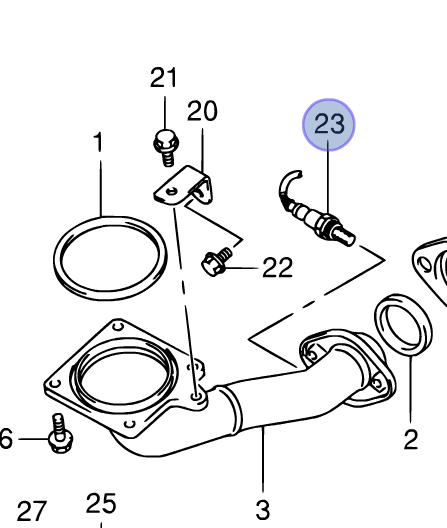 NEW Genuine Suzuki SWIFT 05-10 Oxygen Lambda Sensor FRONT DOWN PIPE 18213-62J12
