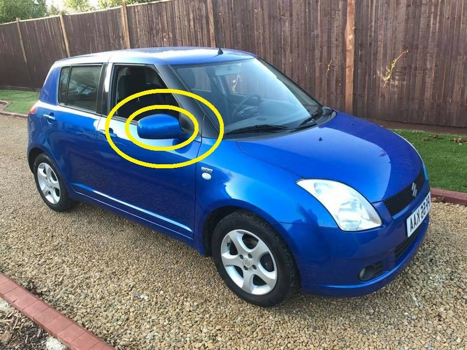 NEW Suzuki SWIFT Wing Mirror Back Cover Cap RIGHT DRIVER 8471A-62JA0-ZCG BLUE