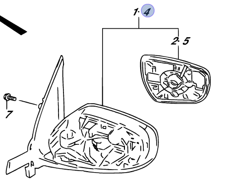 NEW Suzuki SWIFT 2017-> Wing Mirror HOUSING & GLASS LEFT Passenger 84720-52RA0