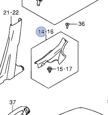 NEW Genuine Suzuki CELERIO Driver Side Rear Scuff Kick Panel 76170-76M00-P4Z