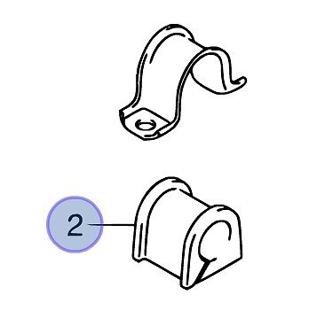 2x NEW Genuine Suzuki ALTO 2009-2014 Anti Roll Bar Rubber D BUSH 42431M68K00