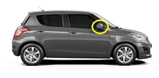 NEW Suzuki SWIFT Wing Mirror Back Cover Cap RIGHT Drivers 84718-68L00-ZUR GREY