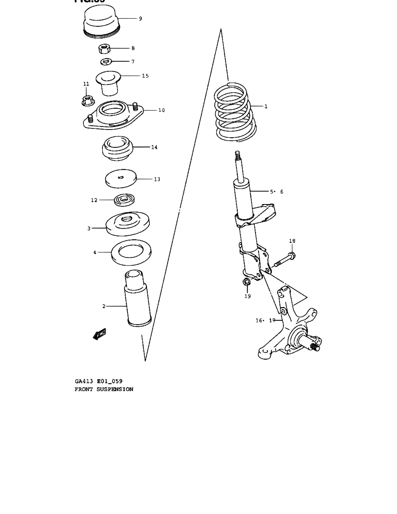 NEW 1x NEW Genuine Suzuki CARRY VAN Flat Bed 1.0 FRONT Coil Spring 41111-64H00