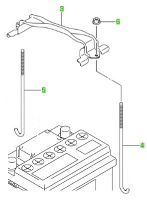 NEW Genuine Suzuki SWIFT 2011-2016 Battery Holder Band Clamp Strap + Hooks + Nuts