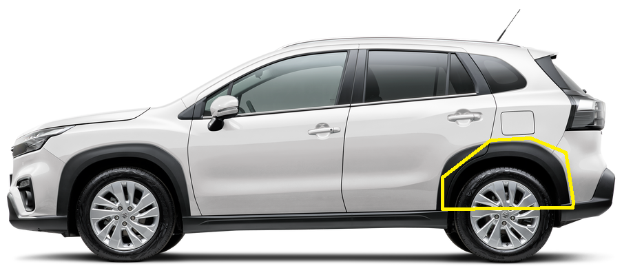 NEW Genuine Suzuki 2022 S-Cross Rear LEFT Wheel Arch Trim Surround Spat 77260-63T00-5PK