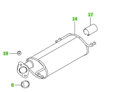 NEW Genuine Suzuki SWIFT 1.5 2005-2011 Exhaust Back Box Silencer + Gasket, Tip & Nuts