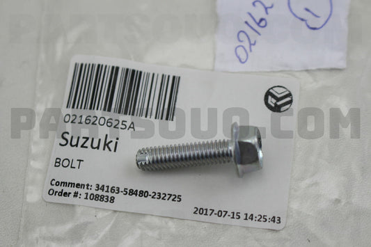 NEW Genuine Suzuki SCREW BOLT 02162-0625A
