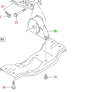 NEW Genuine Suzuki IGNIS 1.5 ENGINE MOUNT MOUNTING Rear 11710-70H00