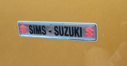 NEW SIMS Suzuki Chrome Self Adhesive Boot Tailgate Sticker Badge