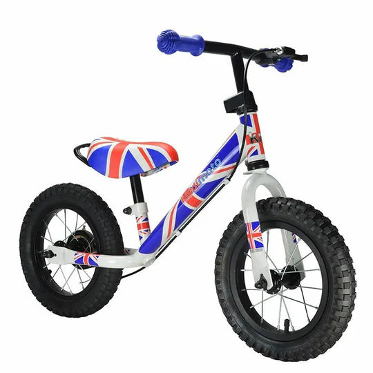 NEW Adjustable Children Kids GP BALANCE BIKE Metal UNION JACK