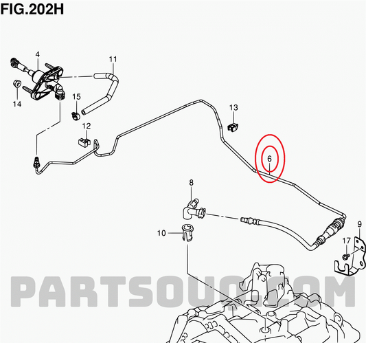 NEW Genuine Suzuki SWIFT SPORT 1.6 Clutch MASTER CYLINDER PIPE 23830-69L60