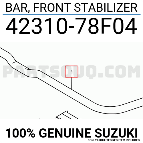 NEW Genuine Suzuki IGNIS SPORT 2000-2005 ANTI ROLL BAR SUSPENSION 42310-78F04