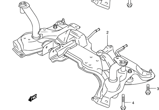 NEW Genuine Suzuki SX4 2.0D Suspension Sub Frame Front 45810-55L10