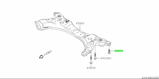 1x NEW Genuine Suzuki LIANA Front Suspension Frame Bolt 45894-54G00