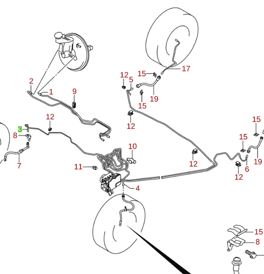 NEW Genuine Suzuki IGNIS Front Brake Pipe Metal 51430-81P00