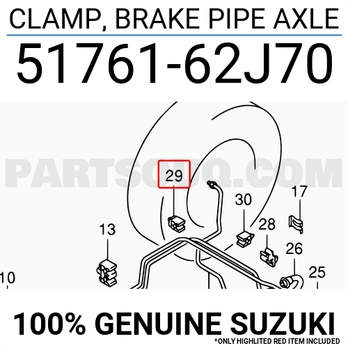 NEW Genuine Suzuki Pipe Holder Clamp 51761-62J70