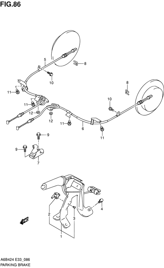 NEW Genuine Suzuki KIZASHI HANDBRAKE CABLE Rear Left 54402-57L00