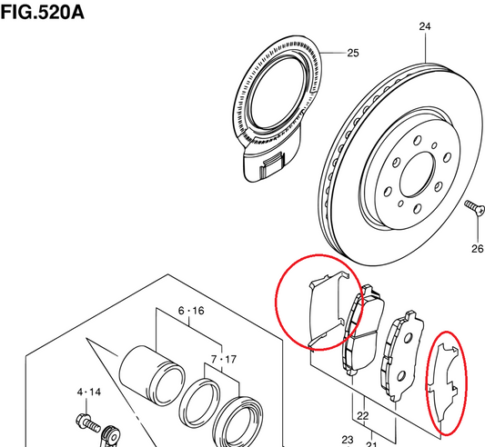 NEW Genuine Suzuki SWIFT SZ4 Front Brake Pad Shim Set Anti Squeal 55820-68L50