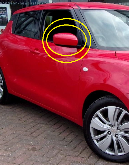 NEW Suzuki SWIFT 2017-> Wing Mirror Cover Cap RIGHT DRIVERS 84718-52R20-ZWP RED