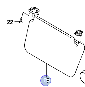 NEW Genuine Suzuki SWIFT 2011-2016 LEFT HAND Sunvisor Visor Blind 84802-60P00-6GS