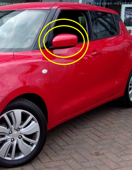NEW Suzuki SWIFT 2017-> Wing Mirror Cover Cap LEFT Passenger 84728-52R20-ZWP Met Red