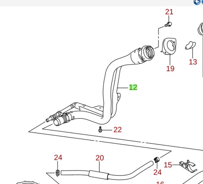 NEW Genuine Suzuki VITARA 1.6 Diesel Fuel Filler Pipe Metal 89210-61MB0