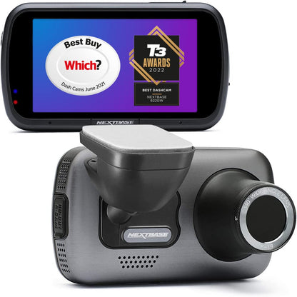 NEW Genuine NextBase 622GW Front Dash Cam + Hardwire Kit + 128GB SD Card