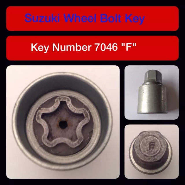 NEW Genuine Suzuki 7046 Locking Wheel Bolt KEY Head 990E0-07046 17mm