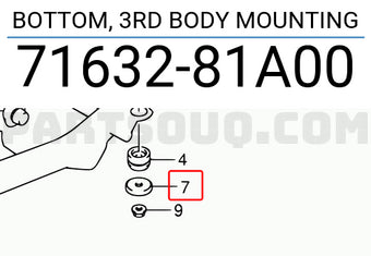 NEW Genuine Suzuki Jimny Chassis Lower MOUNT 71632-81A00