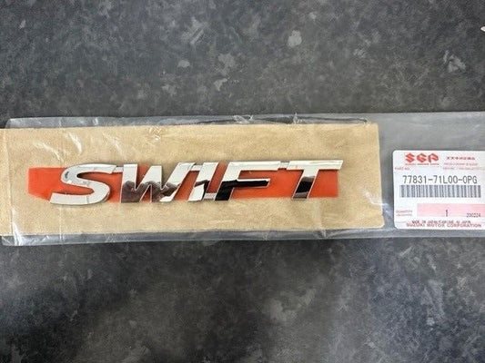 NEW Genuine Suzuki SWIFT 2017-2024 Tailgate Boot BADGE Chrome Swift EMBLEM 77831-71L00-0PG