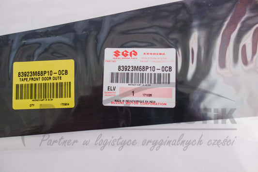 NEW Genuine Suzuki BALENO TAPE FRONT DOOR STICKER Black 83923M68P10-0CB