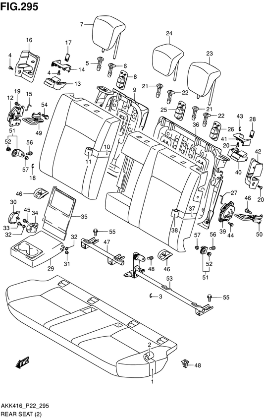 NEW Genuine Suzuki VITARA 2015-2023 Rear Seat Back RELEASE LEVER COVER SCREW 85295-51K00