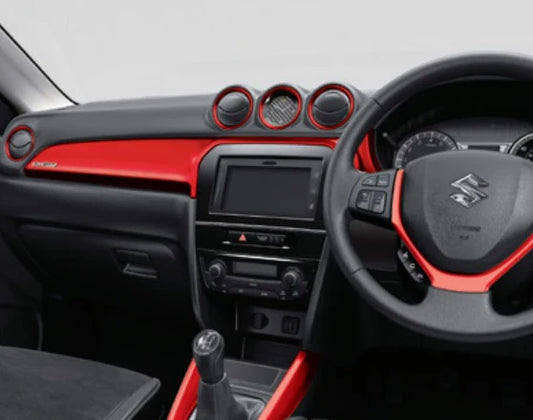 NEW Genuine Suzuki VITARA Dashboard Panel Garnish 2pc Kit RED 990E0-54P73-ZCF