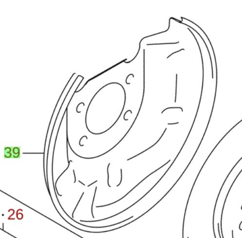 1x NEW Genuine Suzuki BALENO Rear Brake Disc Back Cover Plate 55621M68P00