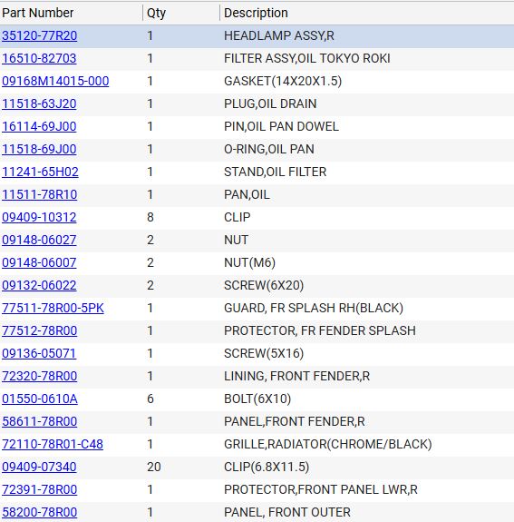 NEW Genuine Suzuki Parts