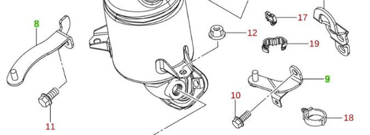 2x NEW Genuine Suzuki Front EXHAUST MANIFOLD BRACKETS