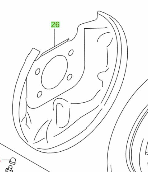 1x NEW Genuine Suzuki SWIFT SPORT 2017-On Rear Brake Disc Back Cover Plate 55621-52R10