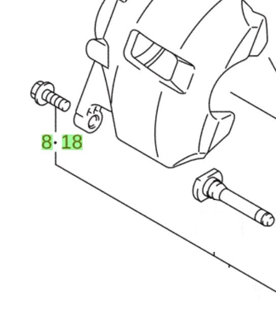 2x NEW Genuine Suzuki S-CROSS VITARA Brake Caliper BOLT 55206-61M00