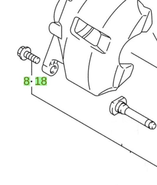 2x NEW Genuine Suzuki S-CROSS VITARA Brake Caliper BOLT 55206-61M00