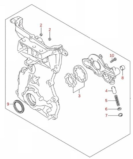 NEW Genuine Suzuki VITARA 1.4 Oil Pump Chain & Engine Cover Plate 16100-76SA0