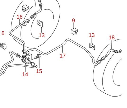NEW Genuine Suzuki IGNIS Up to 2006 Rear Brake Pipe Metal 51480-78F00