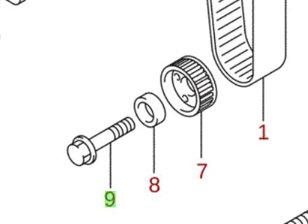 NEW Genuine Suzuki SX4 Crankshaft Crank Pulley Bolt & Spacer