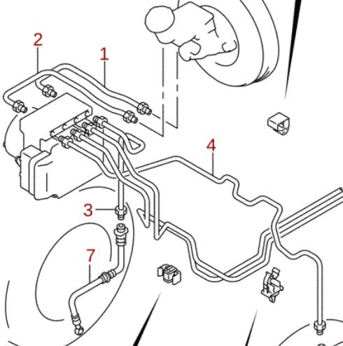 NEW Genuine Suzuki IGNIS Up to 2006 Front Brake Pipe Metal 51430-78F50
