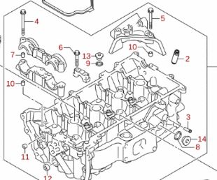 Genuine Suzuki VITARA 1.4 Cylinder Head 11100-68M02
